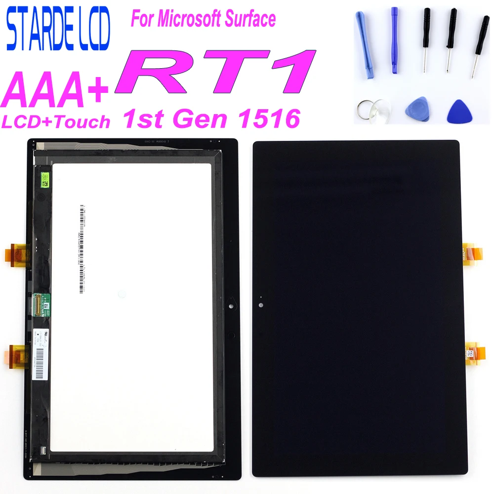 Original  For Microsoft Surface 1 1st Gen RT1 Windows RT 1516 LCD Display Touch Screen Digitizer Assembly LTL106AL01-001Parts