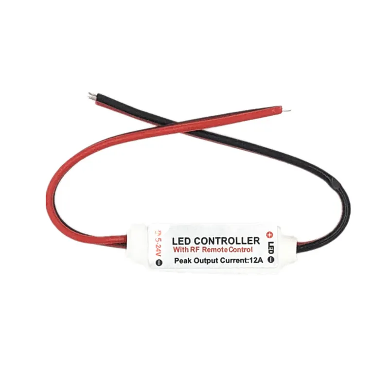 Regulador de intensidad de tira Led de un solo Color, inalámbrico RF, 11 teclas, cc 12V, 10 teclas, control remoto para SMD 5050, 2835, 3014, 5630