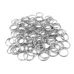 Llavero redondo de Metal para identificación de mascotas, anillos divididos para perros y gatos, accesorios para Collar de gato, 15mm