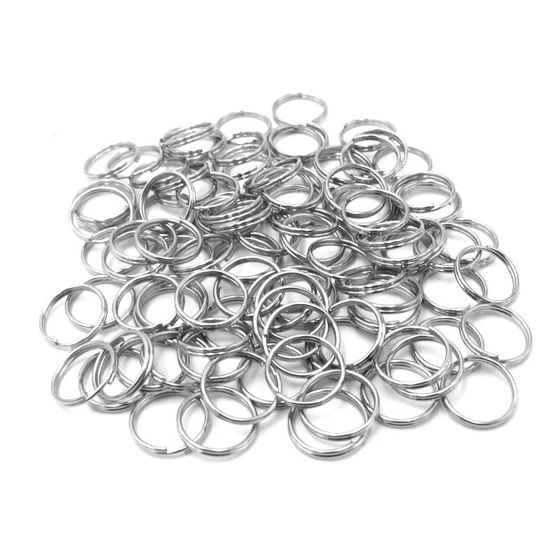 15mm Dog Tag Rings Round Keychain Metal Diy Ring For Pet Id Dogs Cats Split Key Rings Cat Collar Accessories