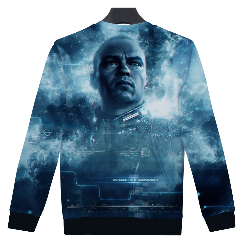 3D Detroit Become Human Sweatshirts Hot Play Game Detroit O-Neck Men/Women Fashion Punk Style Winter Casual Capless Sweatshirt