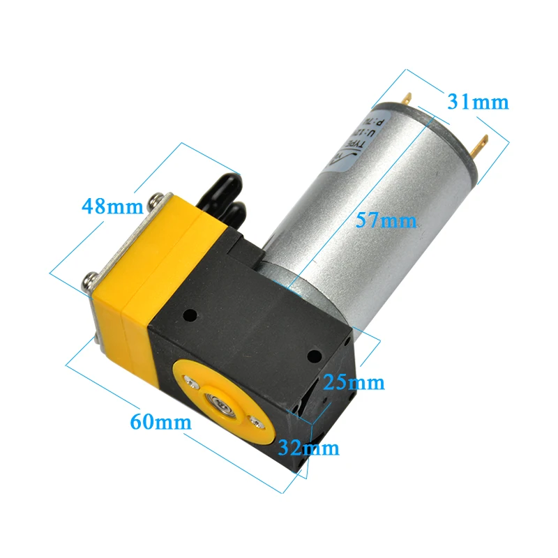 YIMAKER 1Pc Micro Vacuum Pump DC 12V 50Kpa Pumping Electric Air Sampling Liquid Pump Diaphragm Pumps