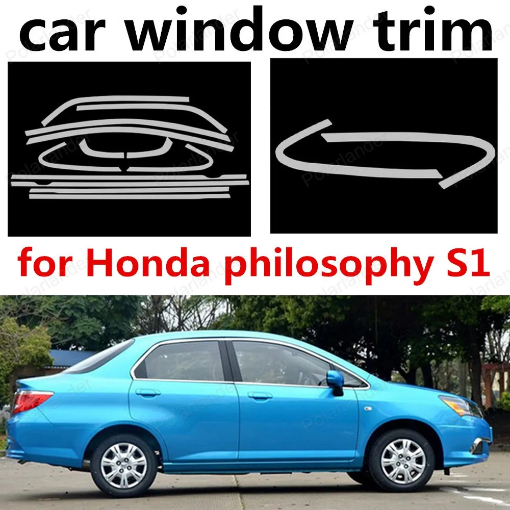 wholesale Stainless steel Car window decoration cover trim for Honda philosophy S1  Chromium Styling