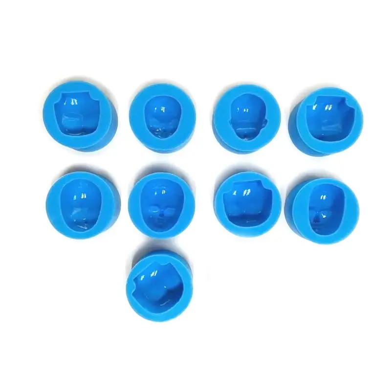 Face model Silica gel Soft Pottery Ultra Light Clay Mould Blue silica gel does not deform