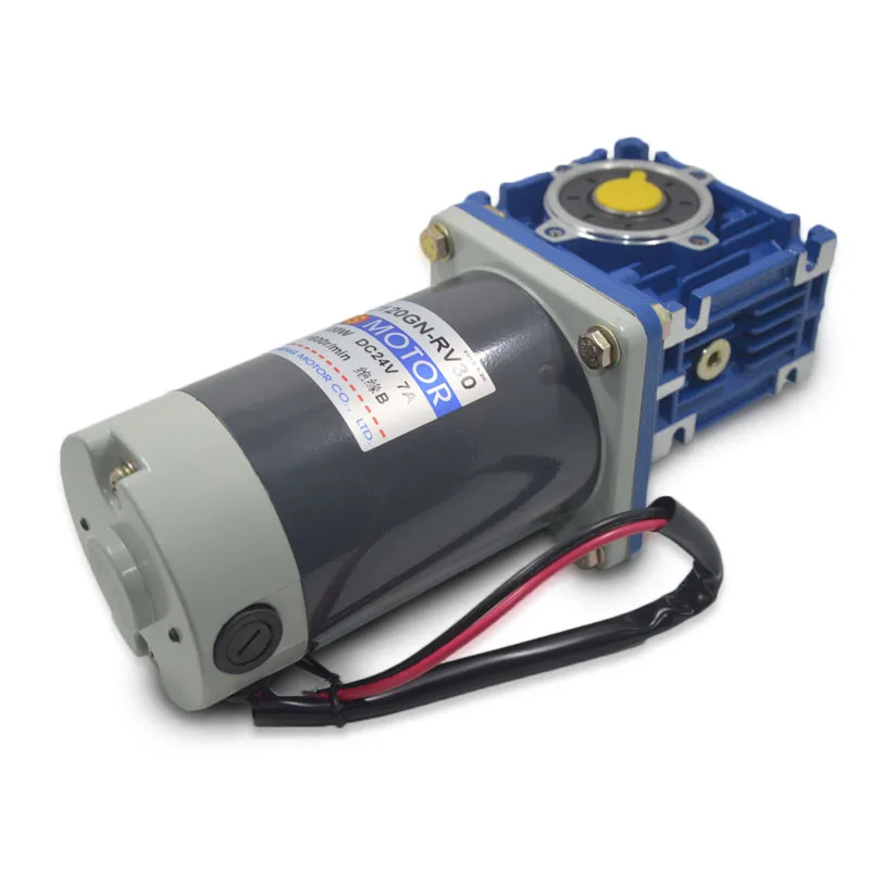 5D120GN-RV30 DC12V/24V 120W 1800rpm DC gear motor worm gear gearbox high torque gear motor / output shaft diameter 14mm