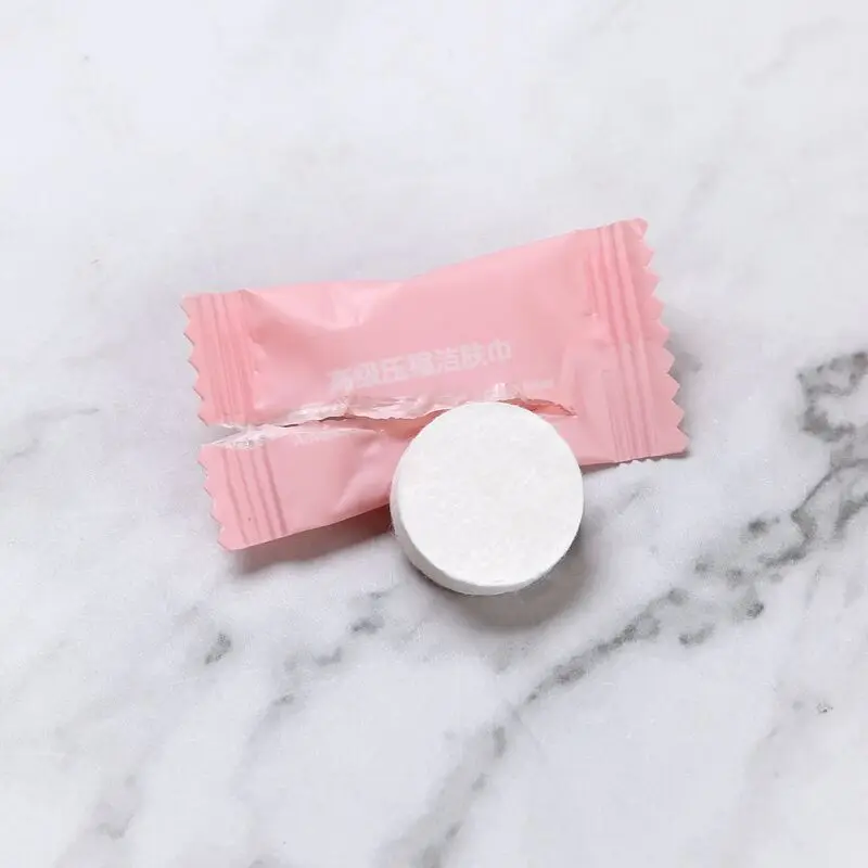 Disposable Travel Towel Compressed Face Towel Compact Tablet Mini Wet Wipes Damp Napkin GussetTowel