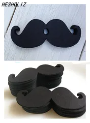 New 50pcs Black Mustache Die Cut With Center Hole for Bendy Straws Party Decoration Wedding Supplies/Favors