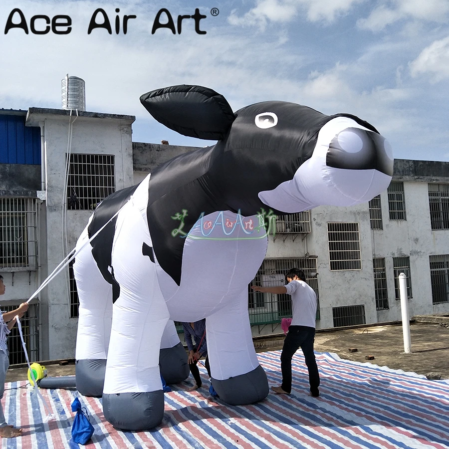 

Customized Giant Inflatable Milk Cow Animal Model Replica for Farm Advertising/Outdoor Promotion Display