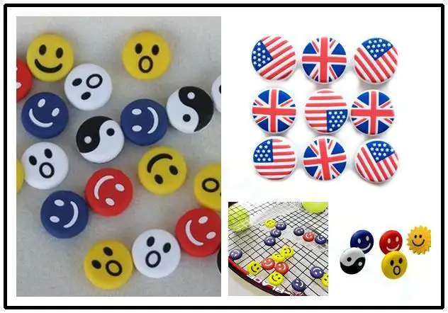 National Flag Tennis Racket Damper, Amortecedor para reduzir o tênis, Vibração de raquete, Tenis Pro Staff, 5pcs