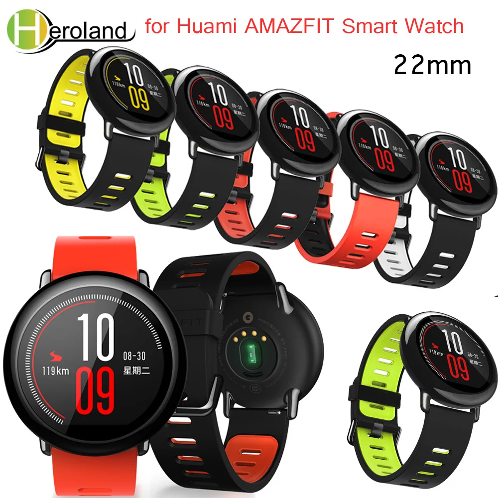 Replacement Silicone Watch Band For huami Amazfit Stratos 2 2S 3 Pace / GTR 47mm Smart Bracelet Wrist Strap 22cm Watchbands belt