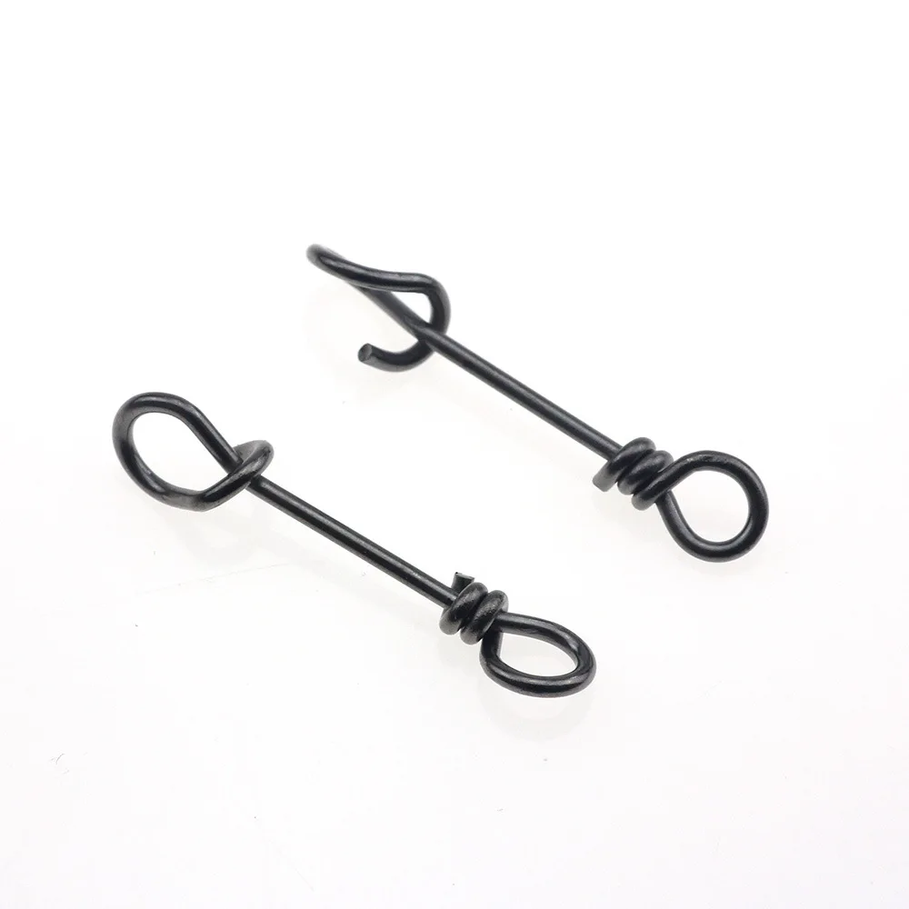 20Pcs/lot Stainless steel Fishing Fastach Clips Fishing Swivels Snaps Swivel Rolling Snap Quick Connection Accessory