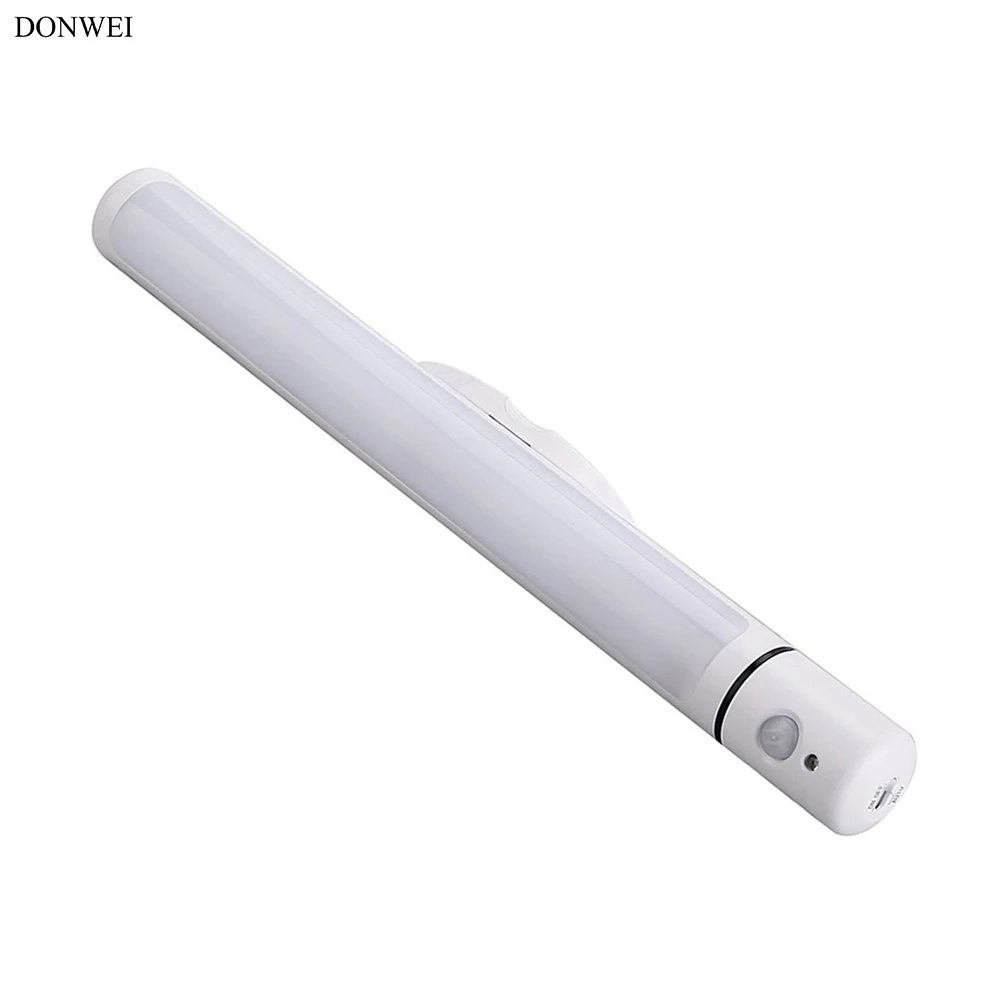 DONWEI Portable Wireless LED Closet Cabinet Night Light Motion Sensor Battery Powered Auto ON/OFF Emergency Lamp