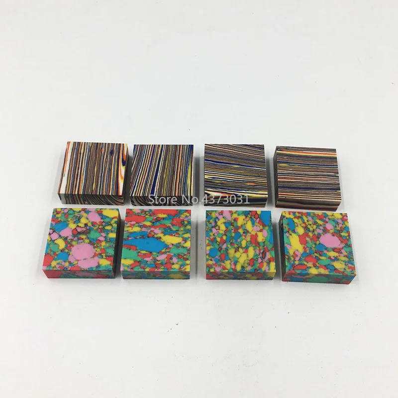 7 kinds color Artificial Turquoise DIY knife handle material For Damascus cutting tool septum 30x30x10mm
