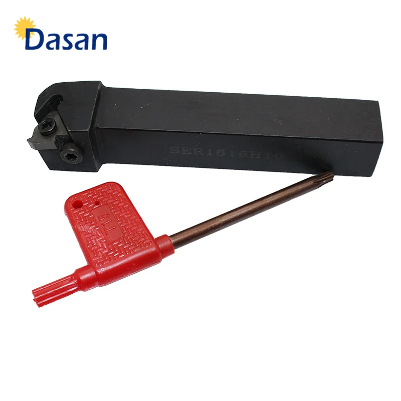 1 cái SER1616H16 SER1212H16 HSS Công Cụ Tiện Chỉ Số Bên Ngoài Threading Quay Công Cụ Chủ để cho 16ER AG60 Chèn với Cờ Lê