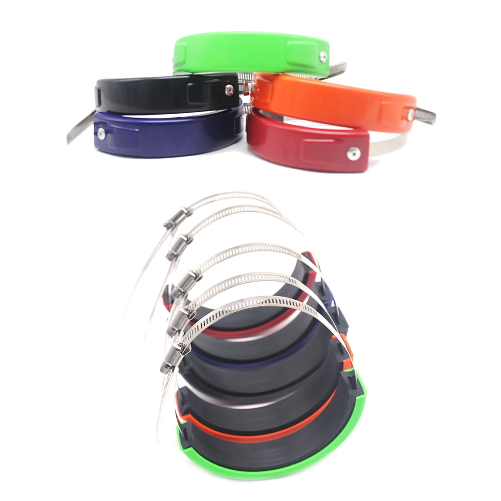 ZSDTRP العالمي دراجة نارية العادم حامي 100 مللي متر-140 مللي متر البيضاوي يمكن غطاء جولة العادم الحرس غطاء #6