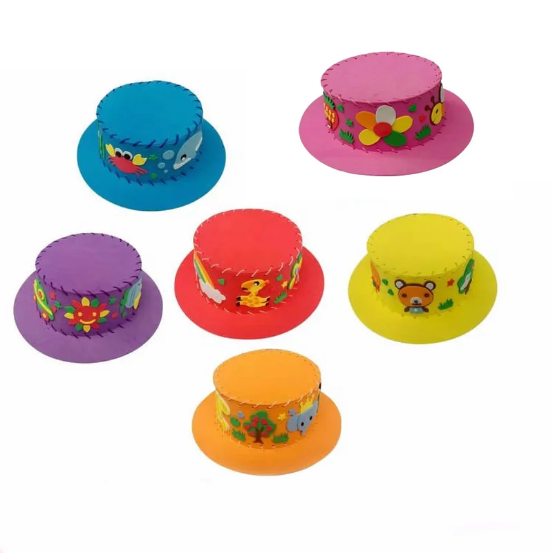 31cm EVA Hat Handicraft DIY Toys for Children DIY Handmade Sewing Cartoon Kids Kindergarten Kindergarden Material Art Crafts Toy