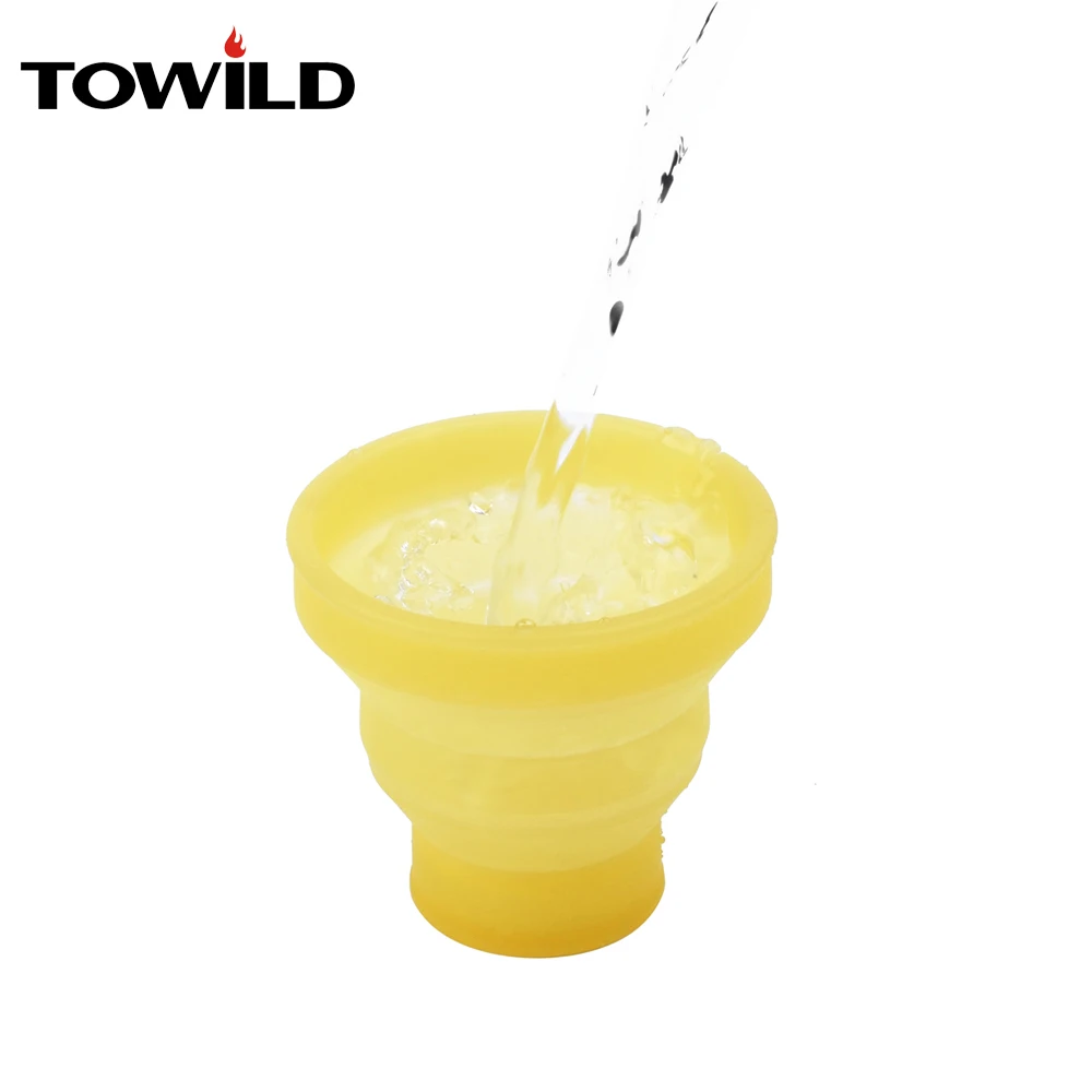 TOWILD bici bicicletta della luce della torcia della torcia elettrica Lanterna Pieghevole Diffusore & Tazza di silicone del commestibile per la