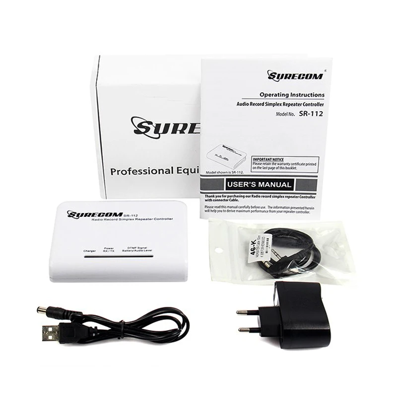 

New Surecom SR-112 Cross Band Two Way Radio Audio Record Simplex Repeater Controller Cable for Baofeng WOUXUN QUANSHENG TYT FM