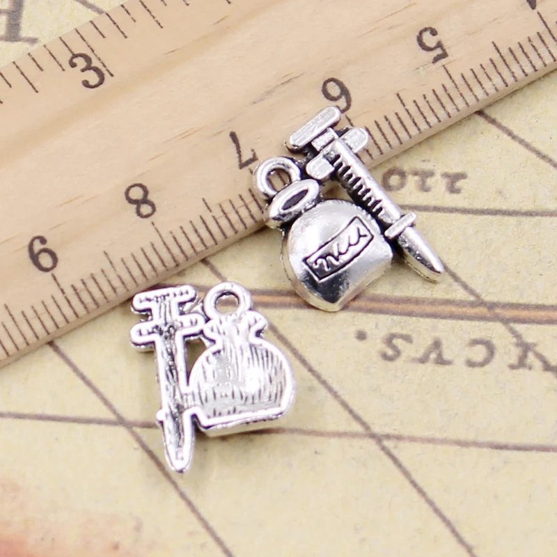 

20pcs Charms Injector Medicine Doctor 18x14mm Tibetan Silver Color Pendants Antique Jewelry Making DIY Handmade Craft