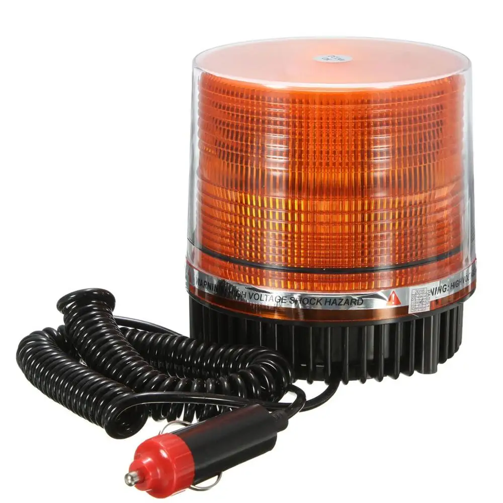 1Piece New DC12V 24V LED Amber Car Truck Magnetic Mounted Vehicle Emergency Beacon Emergency Strobe Flashing Lamp Free Shipping