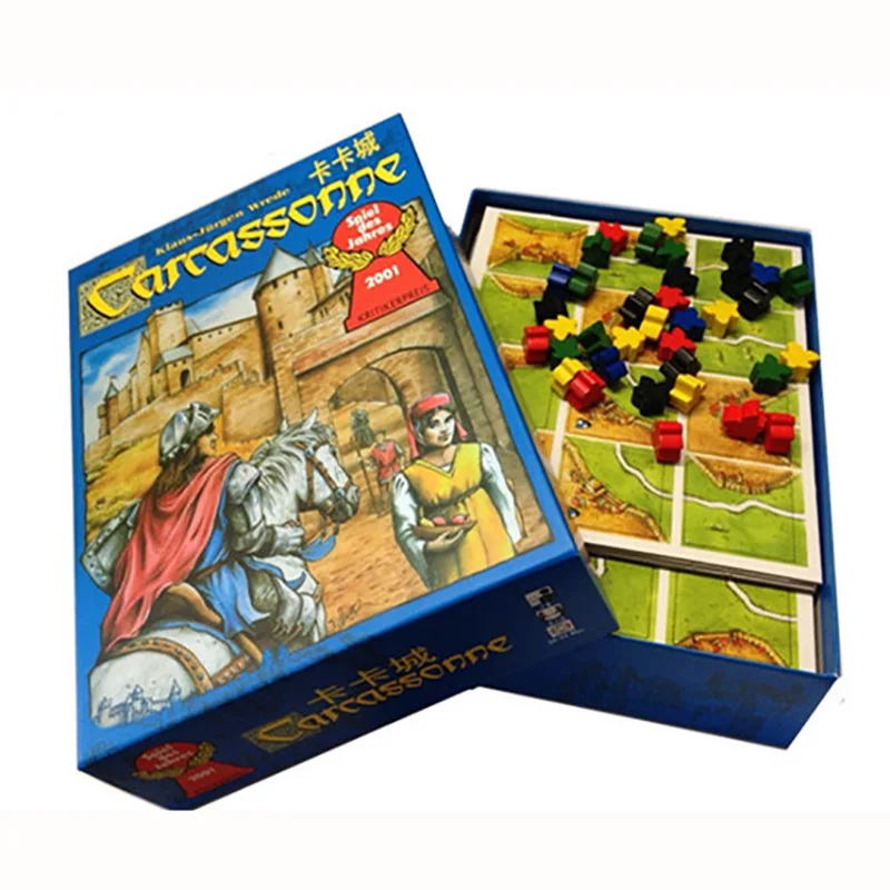 Carcassonne/ 5 in 1 / 2 in 1 Expand Board Game 2-5 Players For Family/Party/Gift Best Gift Funny Tile-placement Game