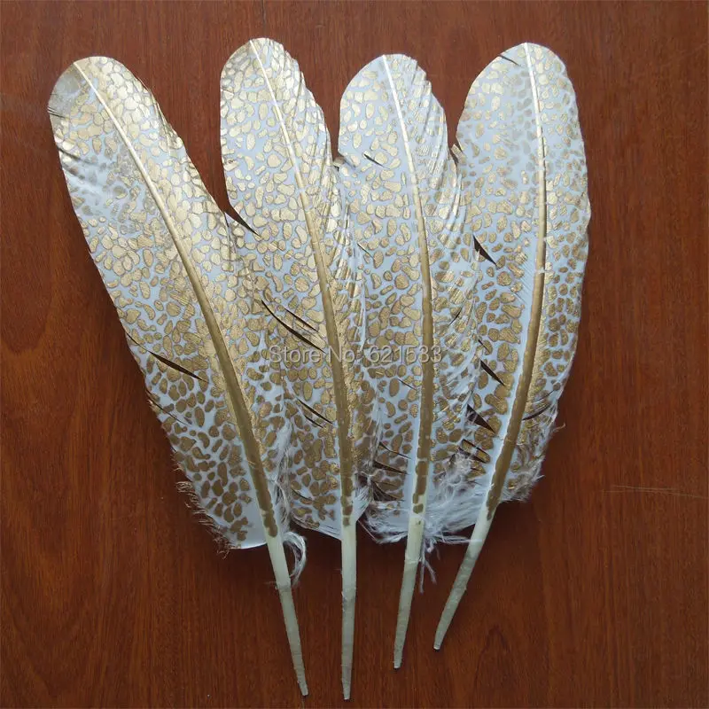 20Pcs/lot!25-30cm long Plating Turkey Round quill feathers,High Qulaity Turkey Quills,Fly Tying or Crafts,