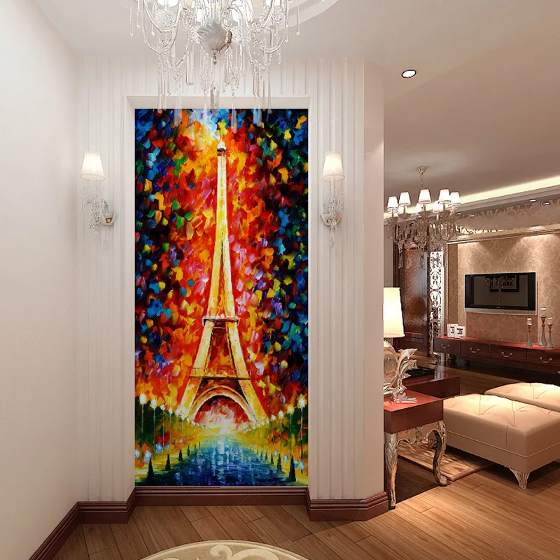 beibehang Continental 3D stereoscopic large mural wallpaper custom wallpaper corridor aisle Eiffel Tower papel de parede