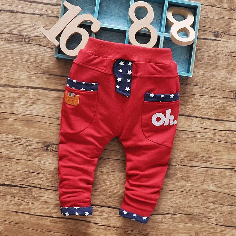 2016 new Spring autumn cartoon cotton Korean style 1 piece baby pants 0-2 year kids harem pants baby boy / girs pants