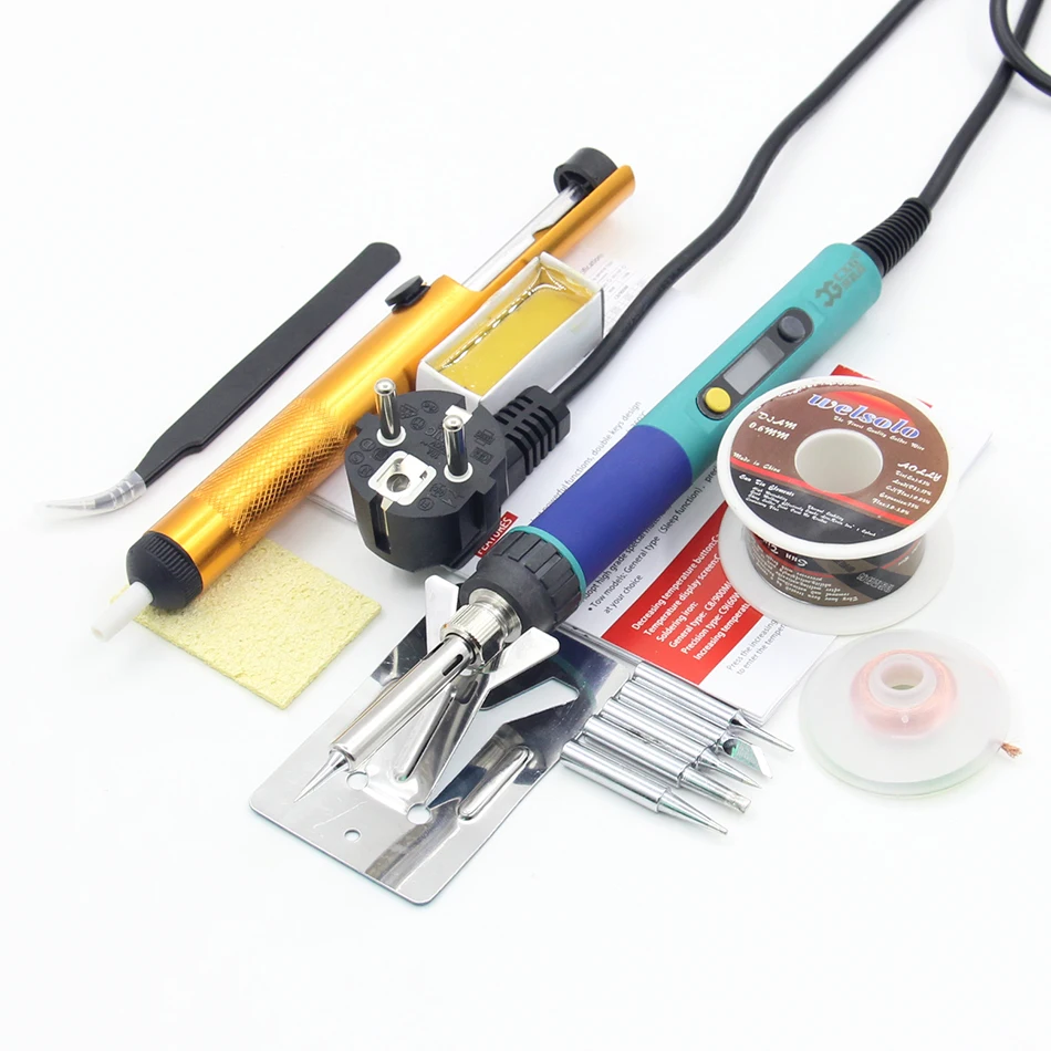 CXG 936d Digital Adjustable temperature Electric Soldering station Electric soldering iron 60W solder tip Solder wire rosin