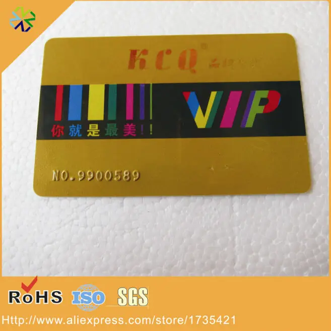 125khz low frequency EM4200/EM4300/EM4305/T4100 number embossed plastic RFID vip card