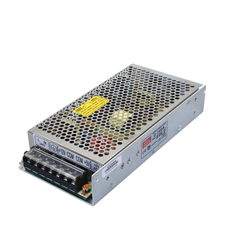 D-100A dual output switching power supply, DC 5V/12 switching power supply