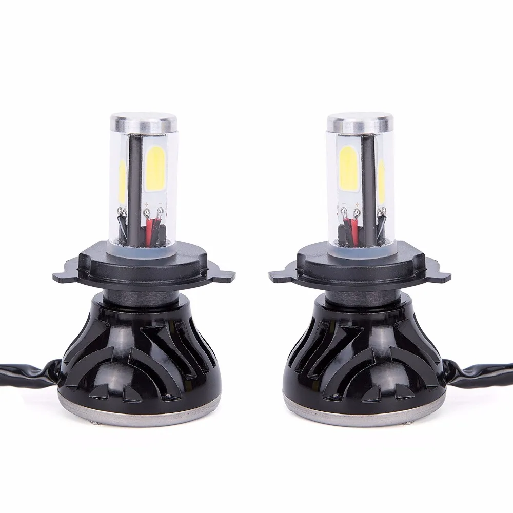 One Set H4 H/L,White 6000K 80W COB Super Bright LED Headlights For Cars Headlight Bulbs Conversion Kit Headlamps H13/9004/9007