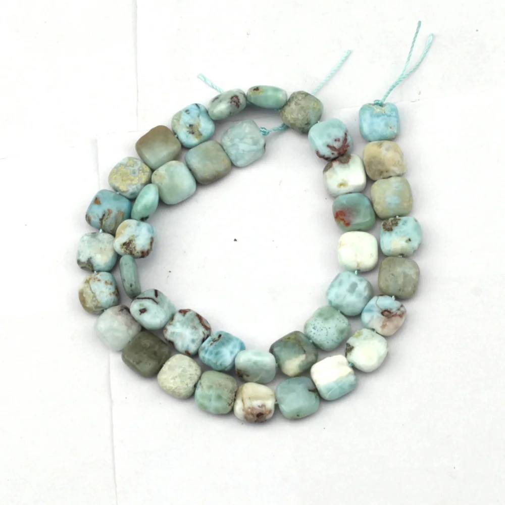 

rectangle shape larimar/Copper Pectolite beads spacer stone beads DIY loose beads for jewelry making strand 15" wholesale !