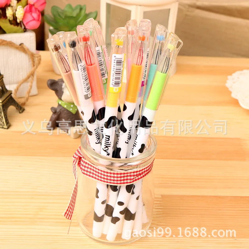 48 Pcs gel pens set 12 Colors Cow Diamond Head Neutral Pen Colors Student Neutral Pen Stationery Wholesale Study Supplies gifts