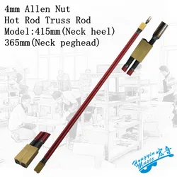 4mm Allen Nut Hot Rod Truss Rod Two Way Dual Action Guitar Truss Rod 365mm415mm440mm High-Quality Adjustment Lever Accessories