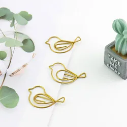 Gouden Vogel Paperclip Mooie Handboek Decoratie Bladwijzer Clip Pin Creatieve Briefpapier Paperclip Goud Paperclips Schattige Gouden Clips