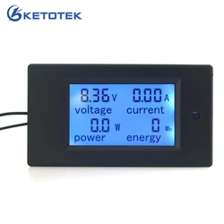 DC 6.5~100V 0~20A Digital LCD Volt AMP Voltmeter Ammeter power energy meter module shows V A W Wh