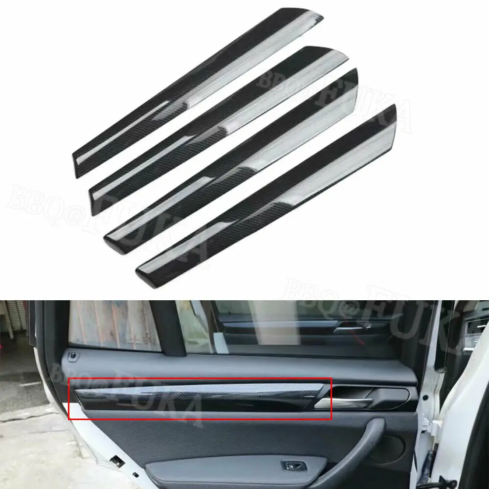 For BMW X3 F25 X4 2011-2016 Carbon Fiber Style Car Interior Kit Gear Door Panel Set Cover Trim