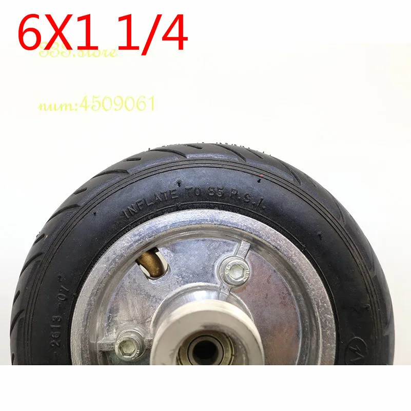 150MM Wheel Aluminium Hub 6x1 1/4 tyre wheel  Inner Tube Electric Scooter 6 Inch Pneumatic Tire Electric scooter belt size