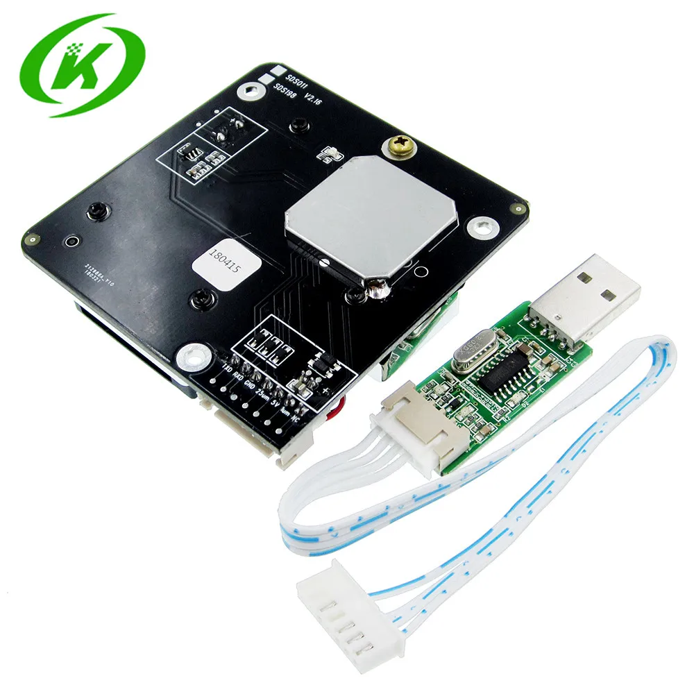 10pcs /LOT Nova PM dust sensor SDS011 particle sensor Laser PM2.5 sensor with connecting cable with USB/TTL