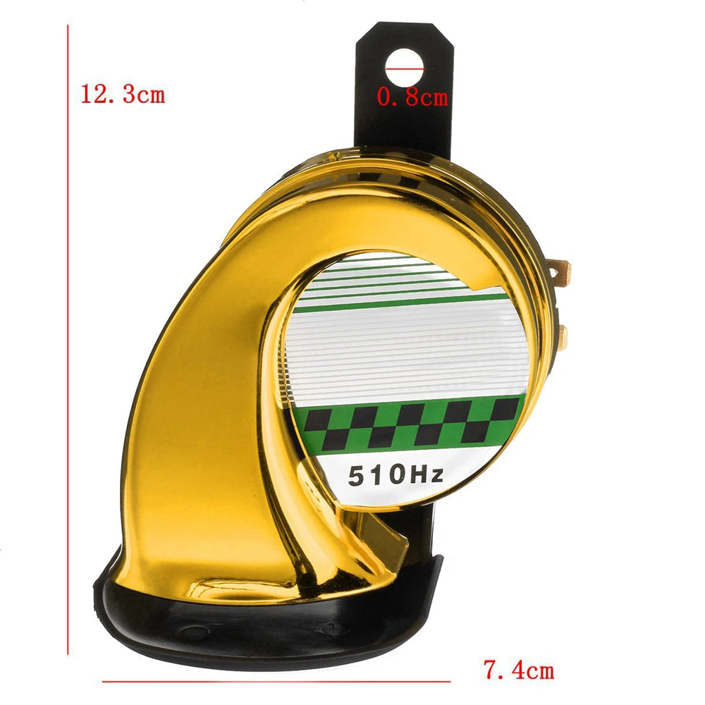 Universal Car Motorcycle Motorbike Truck Boat 130DB Electric Loud Snail Air Horn Siren Waterproof 12V Black