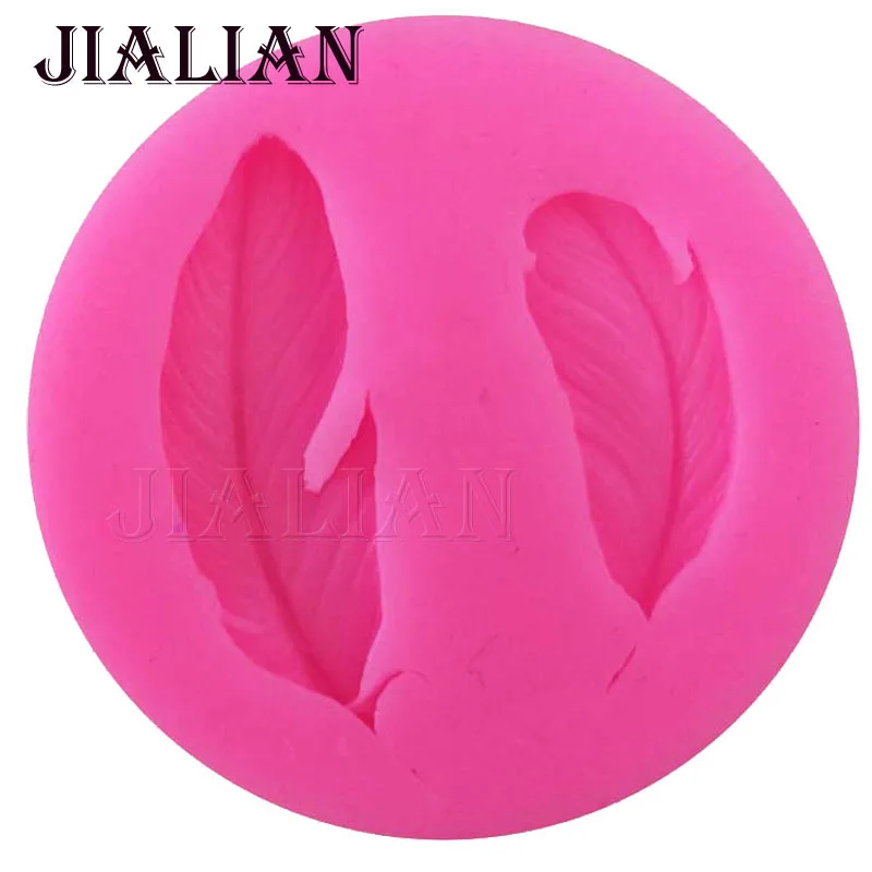 Silicone Mold 3D bird Feathers Fondant Cake Decorating baking Tools silicone mold chocolate sugar art displays T0780