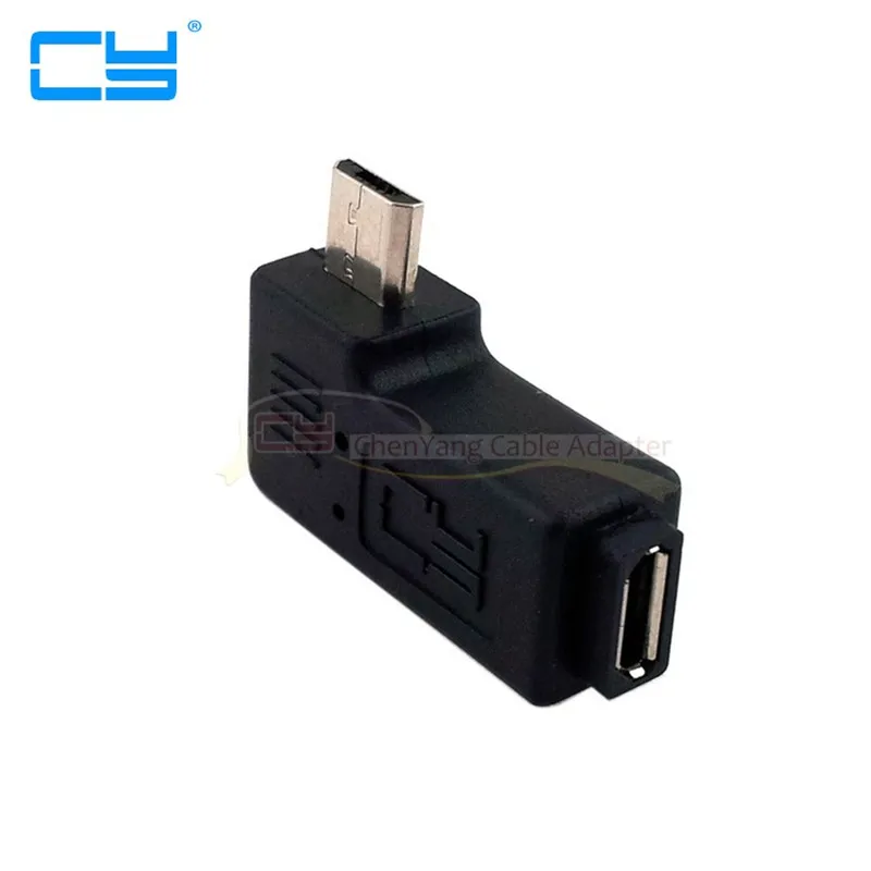 Micro USB 2 0 5P Male to Female M F Extension Adapter 90 Degree Left Angled