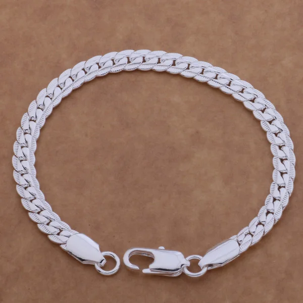 AH086 silver color bracelet Hot fashion jewelry 10 m full lateral bracelet Factory production can be wholesale