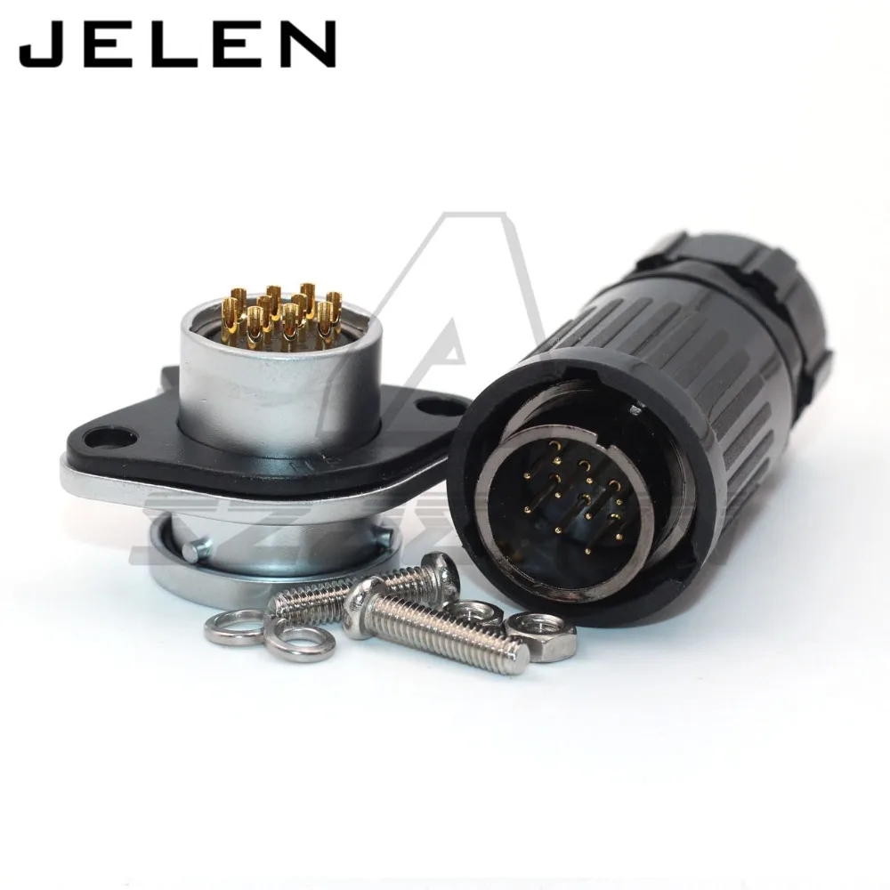 

HE20 Waterproof connector 10 Pin IP65 cable connector Plug socket Automation equipment power connector Male and female