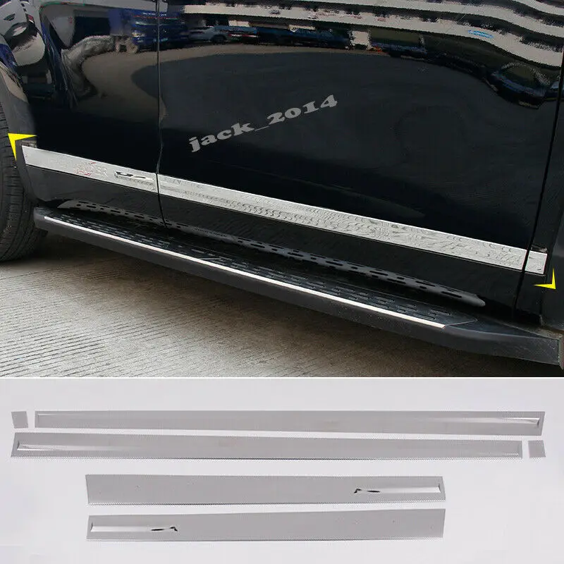 For Toyota Highlander 2015-2016 6pcs/set Stainless Steel Body Side Molding Trim