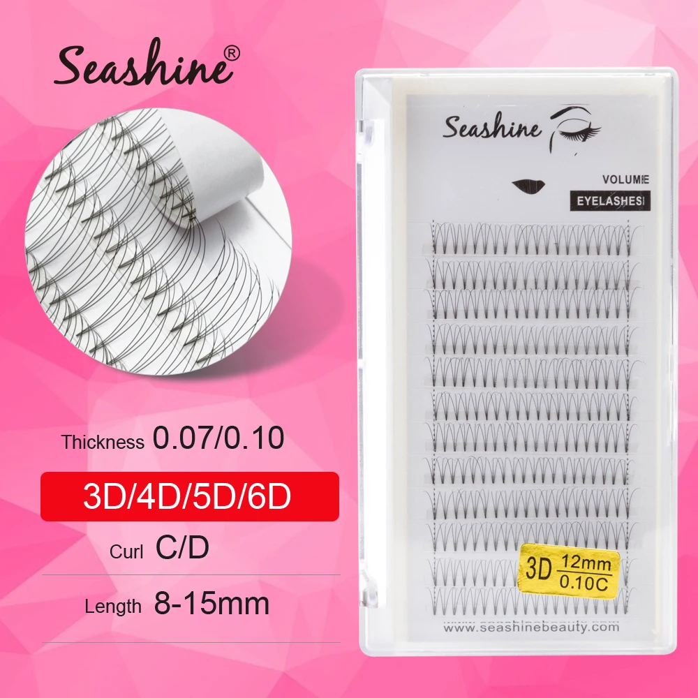 

Seashine Premade Volume Lash Fans 3D 4D 5D 6D Volume Fans Extension Professional Russian Volume Eyelash Extension