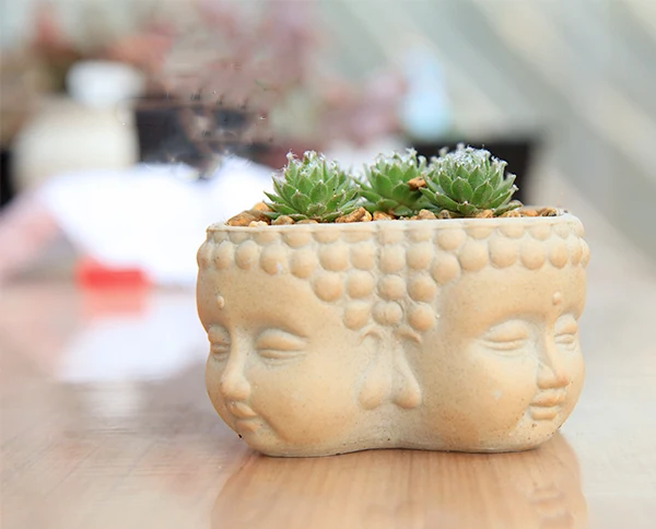 

PRZY Mold Silicone 3d Vase Molds Cement Planter Mould Four Buddha Surrounded Flower Pots Handemade Mold Silica Gel Eco-friendly