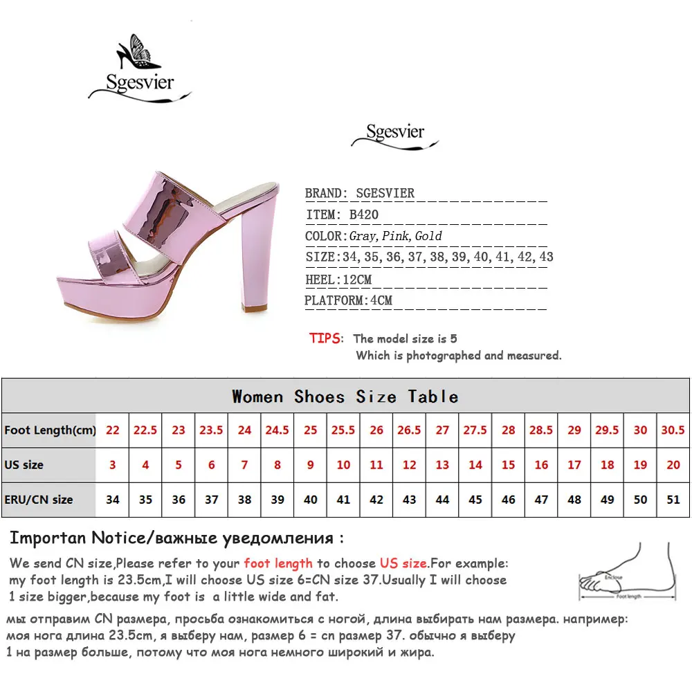 Sgesvier Woman Shoes 2022 Summer Open Toe Slip On Women Sandals Heels Thick High Heels Sandals Party Shoes Size 34-43 B420