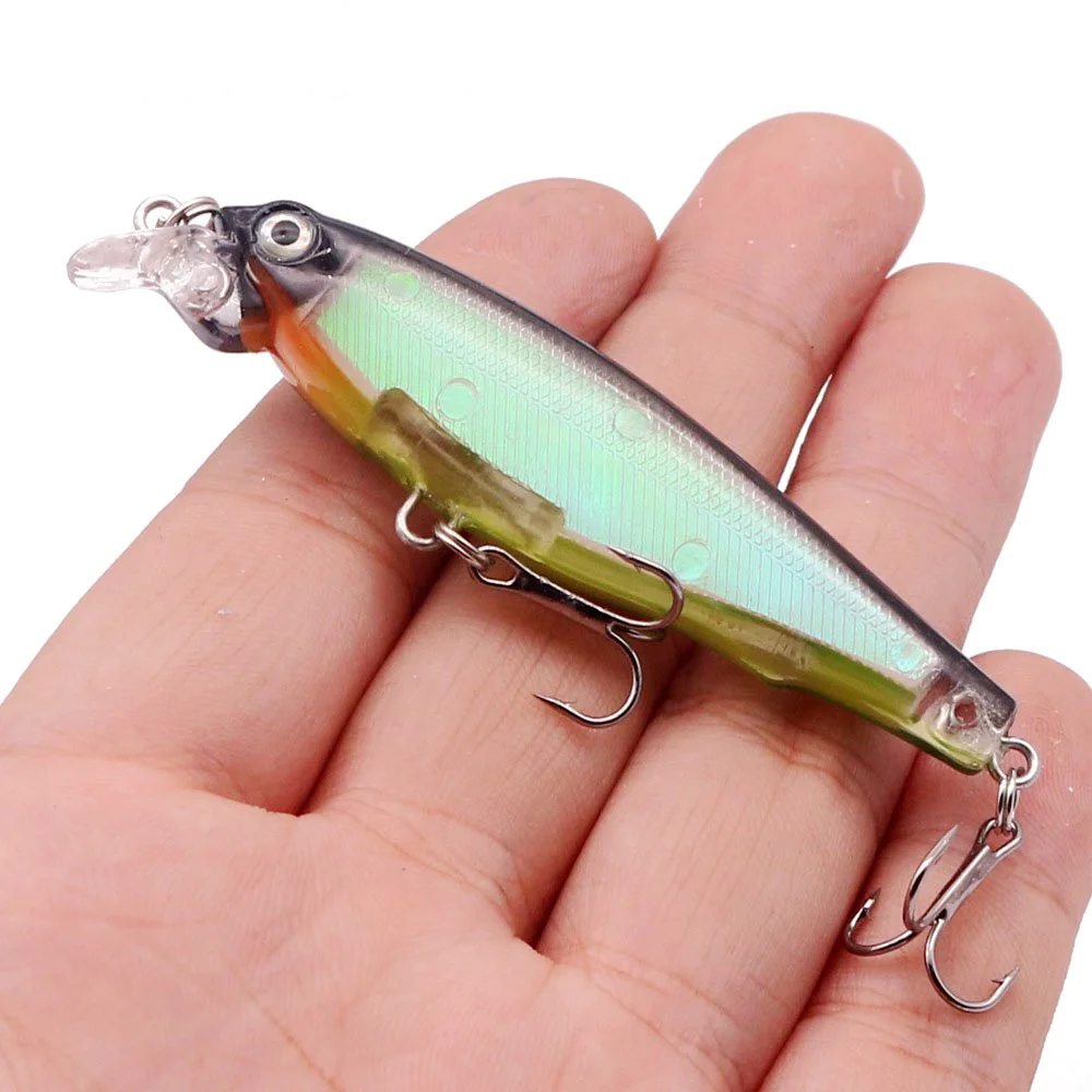 1 Uds cebo falso 7,6g 8cm pececillo con láser señuelo para Pesca wobbler Crankbait Artificial Japón Swimbait para aparejos de Pesca Lucio bajo